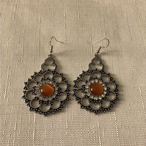 Silver Tone Drop Earrings